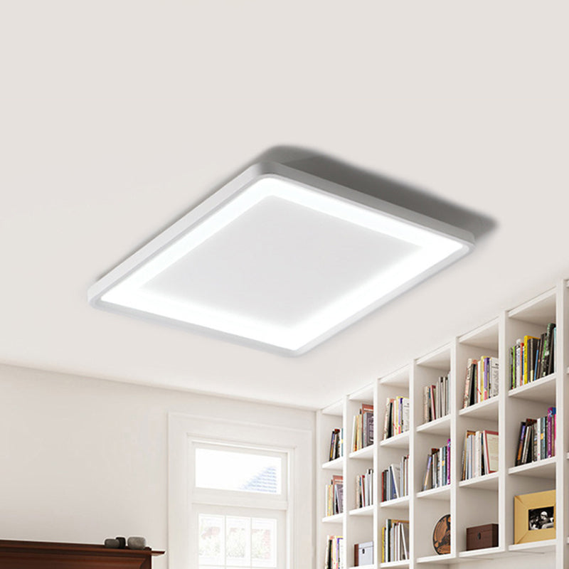 Superdun vierkant aluminium inbouwlicht Eenvoud Wit 16"/19,5" breed LED-plafondmontagearmatuur in warm/wit licht