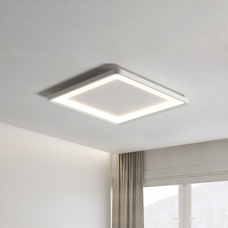 Superdun vierkant aluminium inbouwlicht Eenvoud Wit 16"/19,5" breed LED-plafondmontagearmatuur in warm/wit licht