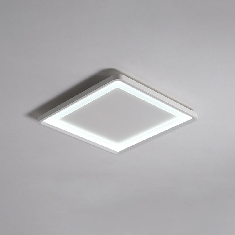 Superdun vierkant aluminium inbouwlicht Eenvoud Wit 16"/19,5" breed LED-plafondmontagearmatuur in warm/wit licht
