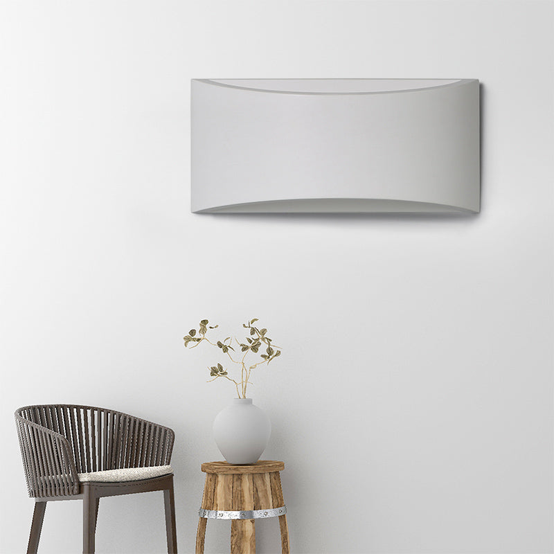 Lámpara de pared blanca LED integrada de la pared rectangular metálica con iluminación cálida/blanca contemporánea con iluminación cálida/blanca