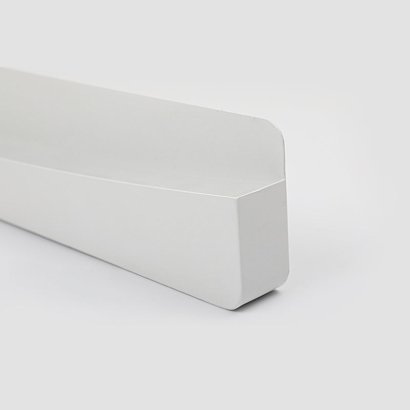 White Rectangular Wall Mounted Lighting Minimalist Style 16.5"/20.5" Dia LED Metal and Acrylic Sconce Lamp