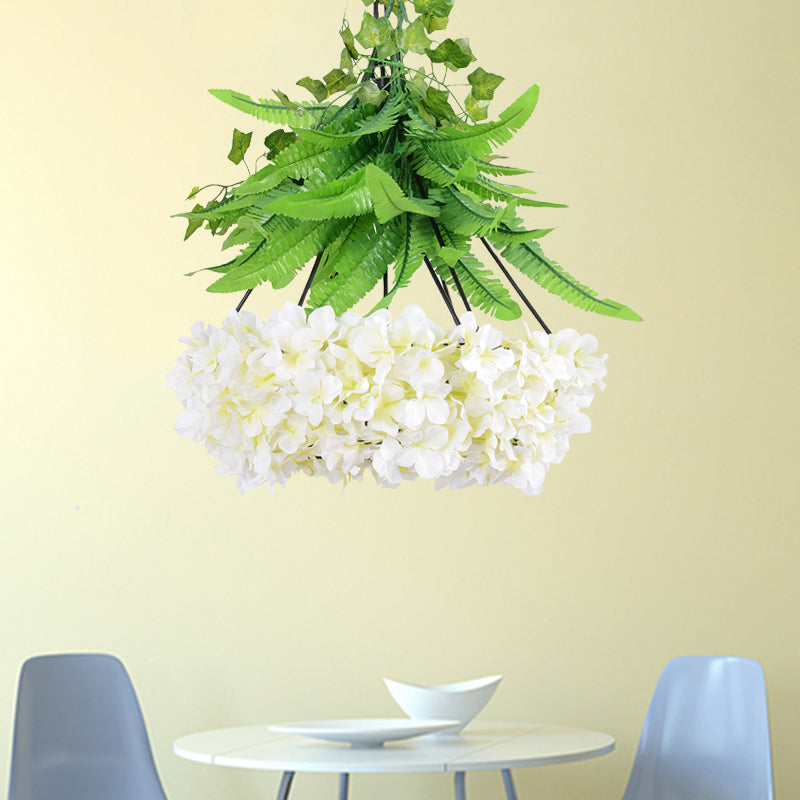 Iron Diamond Cage Ceiling Pendant Industrial 1 Light 16.5"/19.5" W Restaurant Plant Hanging Light Fixture in Black