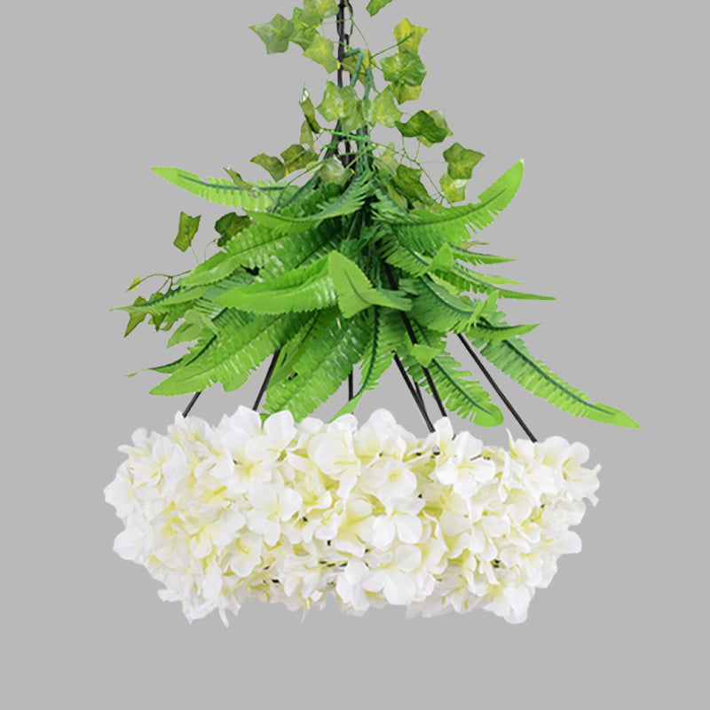 Iron Diamond Cage Ceiling Pendant Industrial 1 Light 16.5"/19.5" W Restaurant Plant Hanging Light Fixture in Black