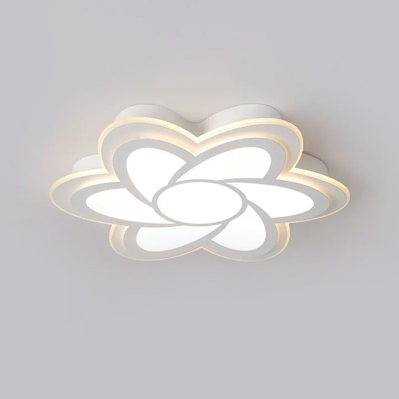 16.5 "/20.5" large fleur LED plafonnier moderniste acrylique blanc encastré éclairage pour bureau