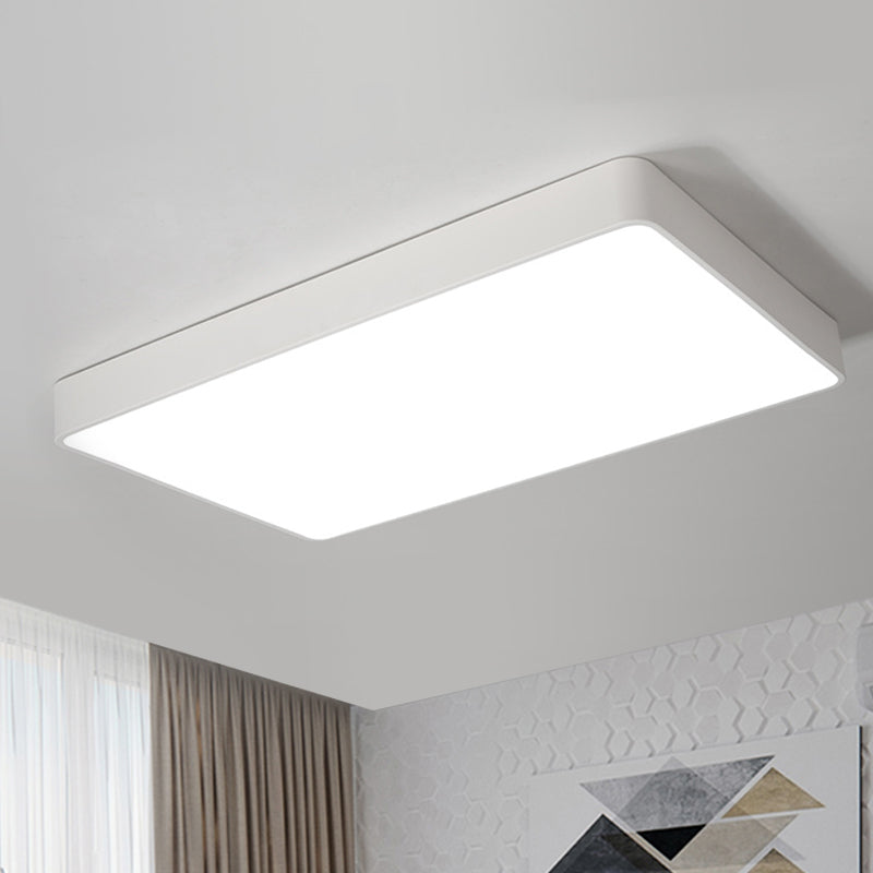 Plafoniera da incasso a LED rettangolare in ferro nero/bianco con montaggio a incasso Simplicity con diffusore in acrilico