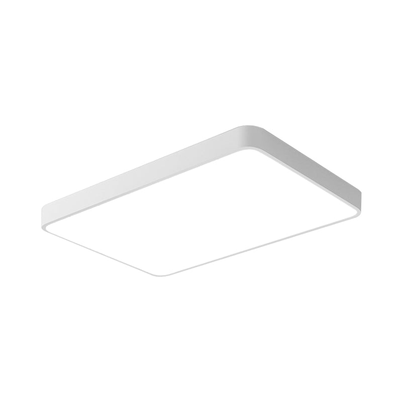 Plafoniera da incasso a LED rettangolare in ferro nero/bianco con montaggio a incasso Simplicity con diffusore in acrilico