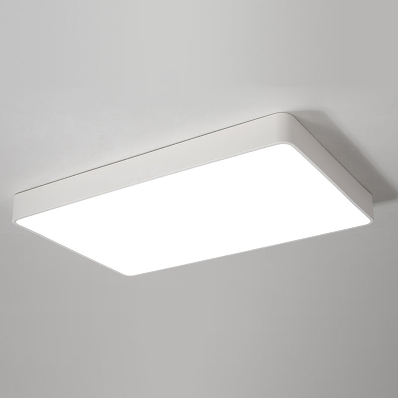 Plafoniera da incasso a LED rettangolare in ferro nero/bianco con montaggio a incasso Simplicity con diffusore in acrilico