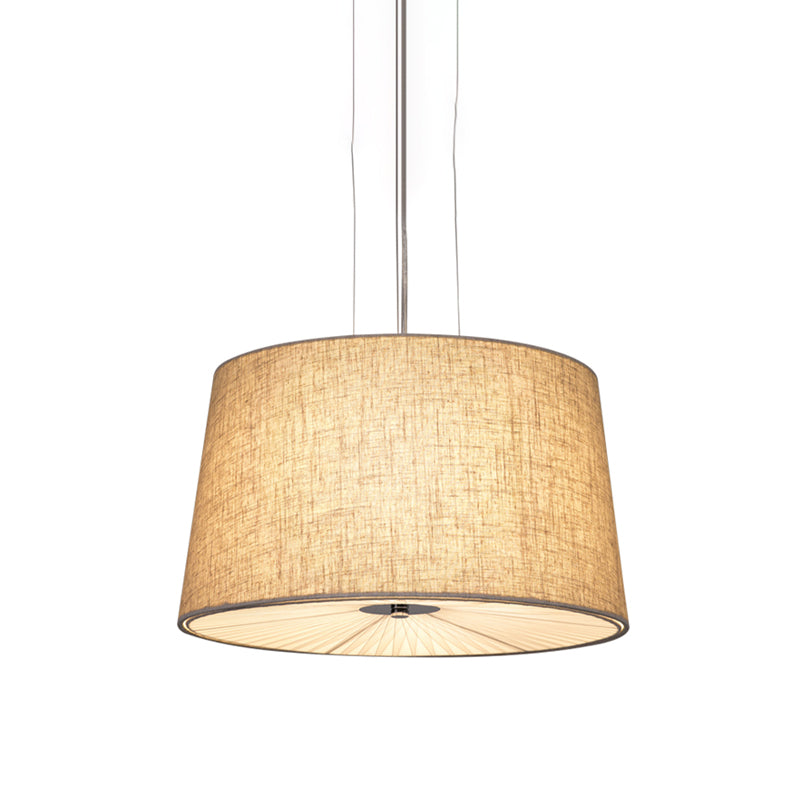 Moderne Kegelkegeldecke Kronleuchter Stoff 5-Bulb Este, hängendes Licht mit einem aufgelösten Diffusor in Flaxen