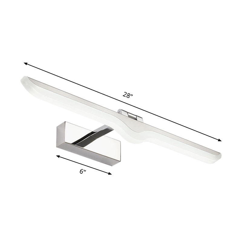 Lineare AcrylaL -Waschtischleuchte modern