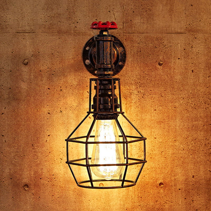 Globe Caged Corridor Wall Light Schaft
