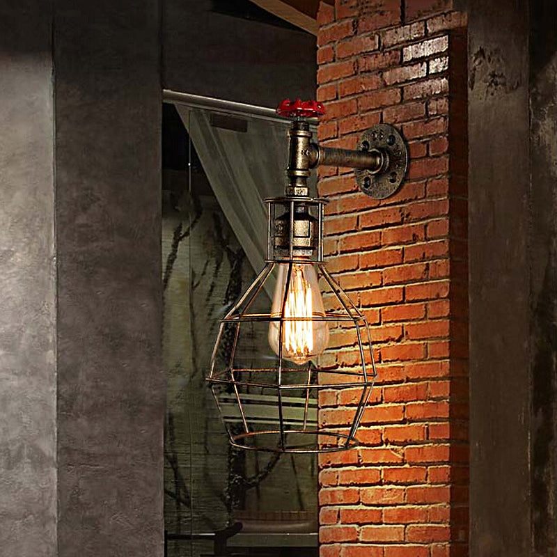Globe Caged Corridor Wall Light Schaft