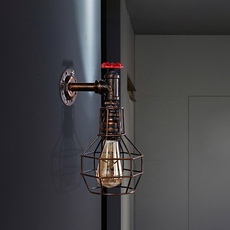 Globe Caged Corridor Wall Light Schaft