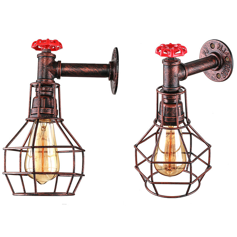 Globe Caged Corridor Wall Light Schaft