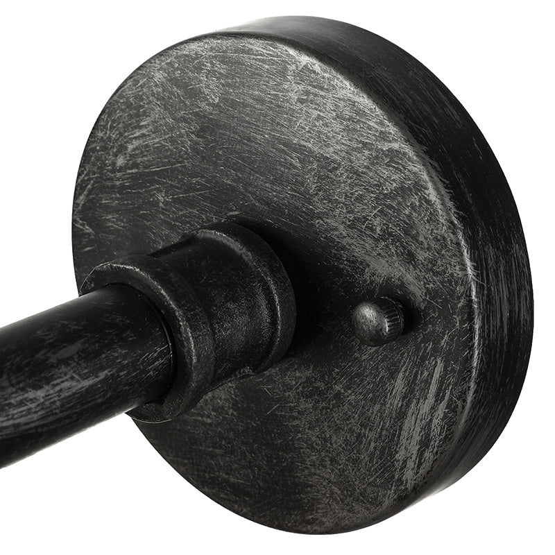 4 Lights Steampunk Wall Light Fixture with Wire Guard Retro Style Aged Silver Metallic Sconce Lighting