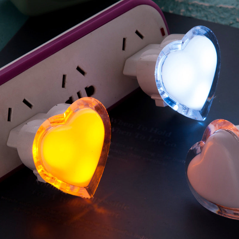 Bedplug-in LED Nachtlicht Moderne heldere wandverlichting met liefde hart plastic schaduw
