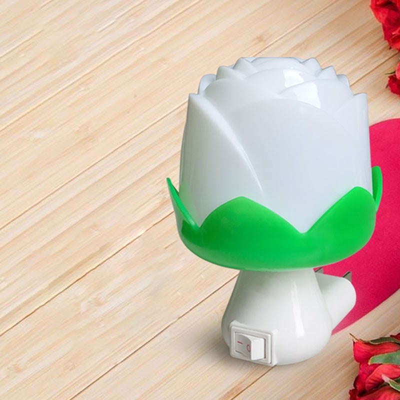 Rose Girls Behfide Night Light Plastic Plastic Modern LED LAMPAGGIO con spina, bianca e verde