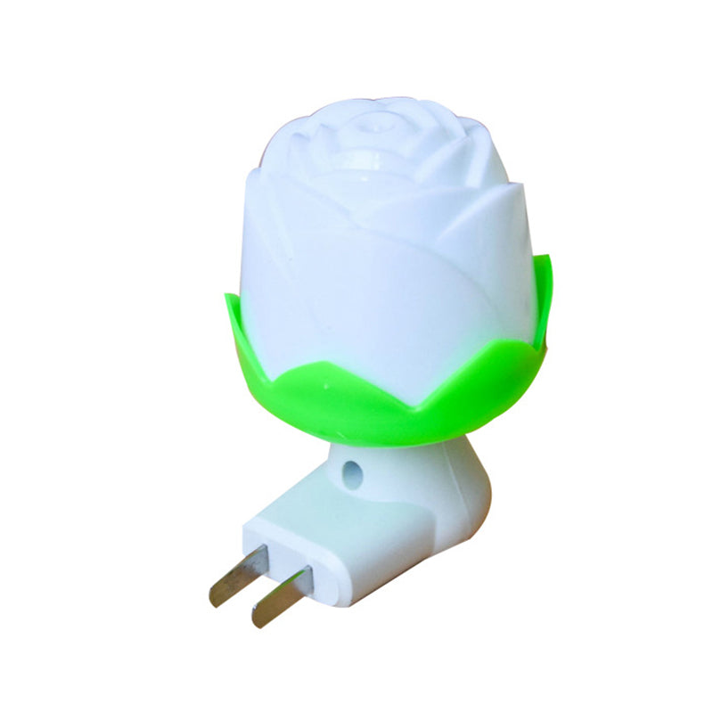 Rose Girls Behfide Night Light Plastic Plastic Modern LED LAMPAGGIO con spina, bianca e verde