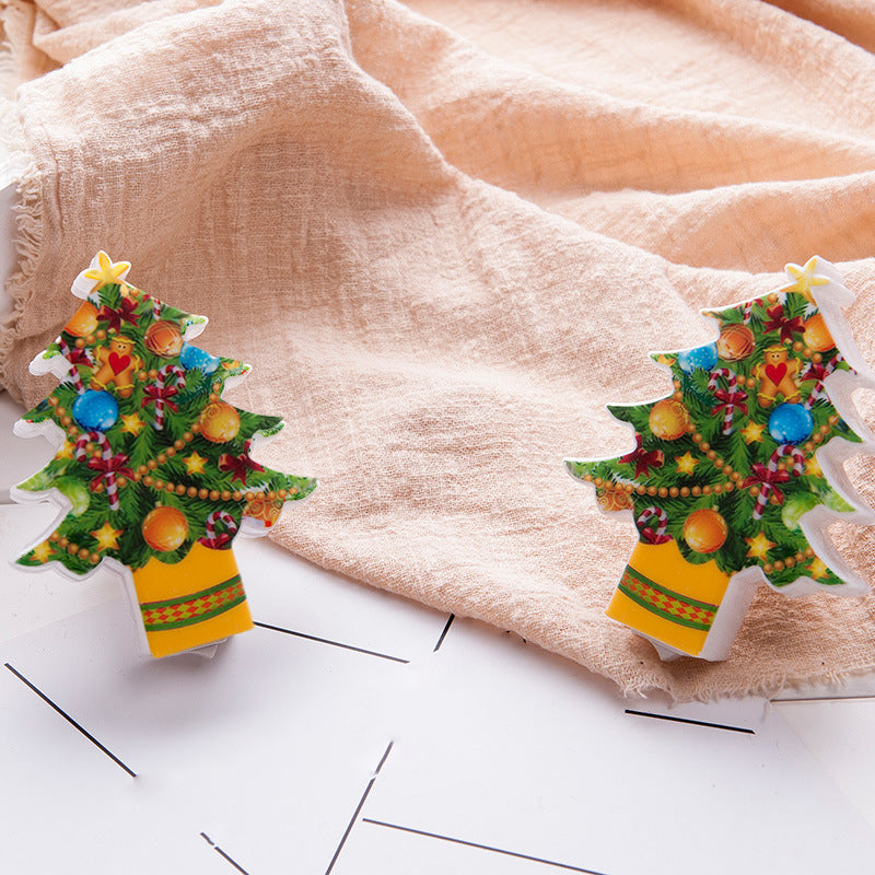 Weihnachtsbaum-Plug-in-Wandlicht Kinder Plastik Grüne LED Nachtbeleuchtung für Schlafzimmer