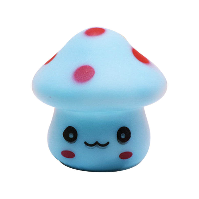 Mini Mushroom Plug-in Nightlight Cartoon Plastic Nursery LED Wall Lamp in 7 Color Light, White/Red/Blue