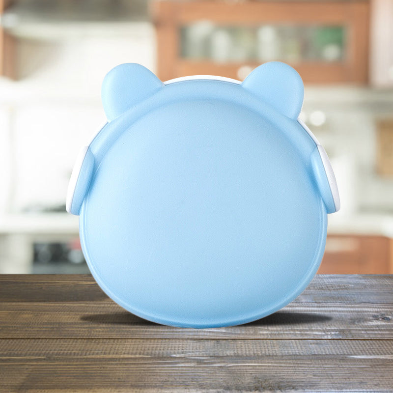 Plastic Bear Wall Nightlight Cartoon Pink/Blue/White Plug-in LED Night Lighting with Light Sensor