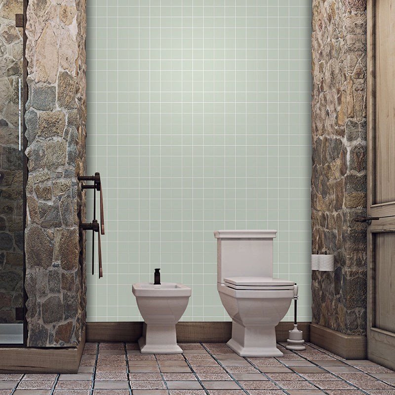 Minimalist Grid Wallpaper Panels for Kitchen 2.2-sq ft Wall Covering in Pastel Color, Easy Peel off