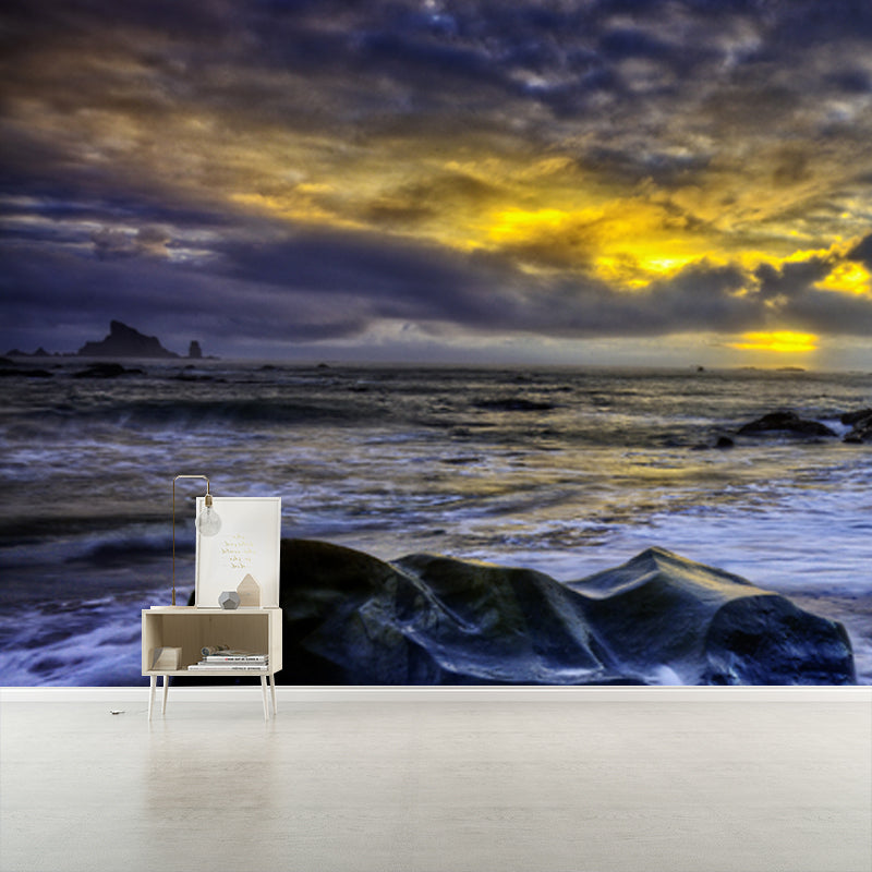 Photography Seashore Hills Wall Mural Big Wall Decoration for Bedroom, Custom Print
