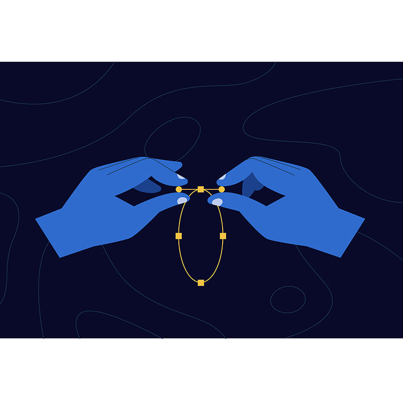 Blue Tie the Bracelet Mural Wallpaper Washable Artistry Bedroom Wall Decor on Black