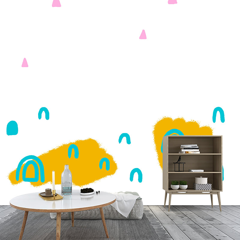 Waterproofing Abstract Wall Mural Childrens Art Non-Woven Fabric Wall Decor, Made to Measure