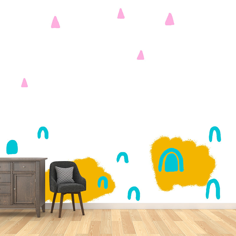 Waterproofing Abstract Wall Mural Childrens Art Non-Woven Fabric Wall Decor, Made to Measure