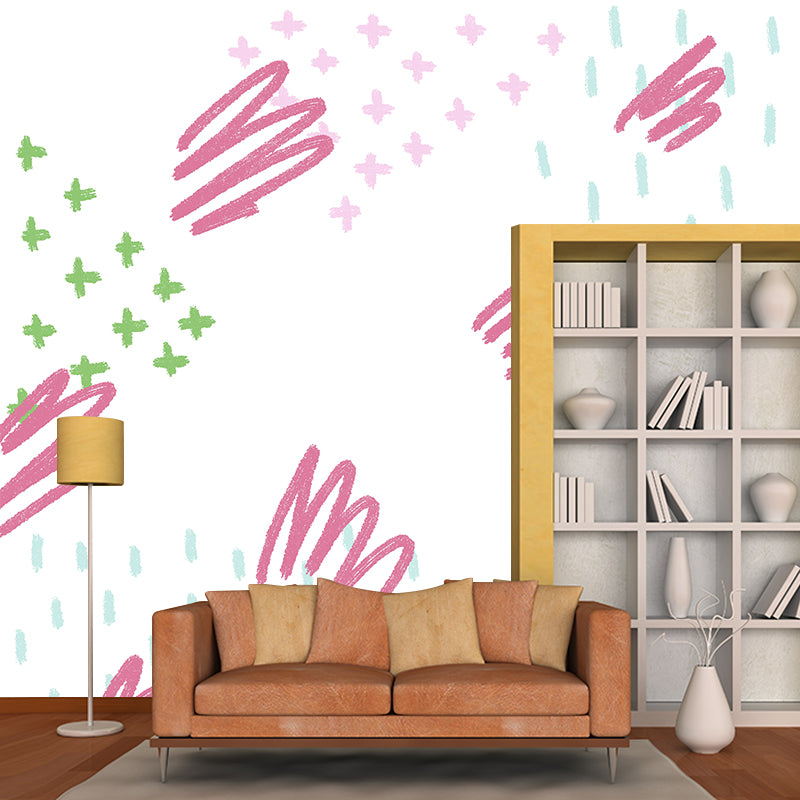 Whole Abstract Painting Mural Wallpaper Stain Proof Childrens Art Bedroom Wall Decor