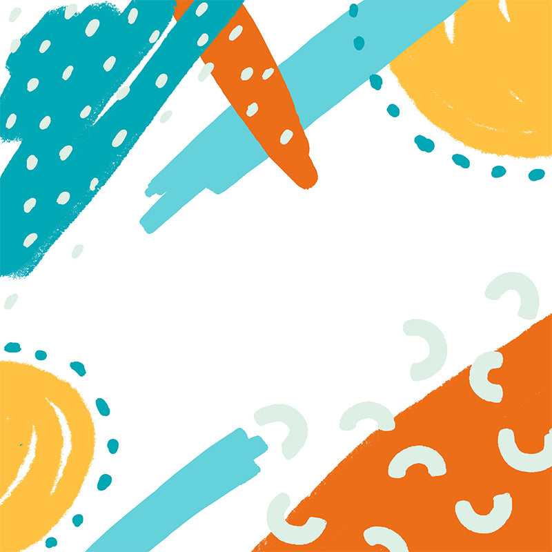 Novelty Sun Drawing Wallpaper Mural for Kids Room Personalized Wall Art in Orange-Blue