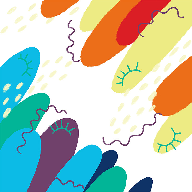 Abstract Sun and Mountains Mural Kids Non-Woven Material Wall Art in Blue-Orange