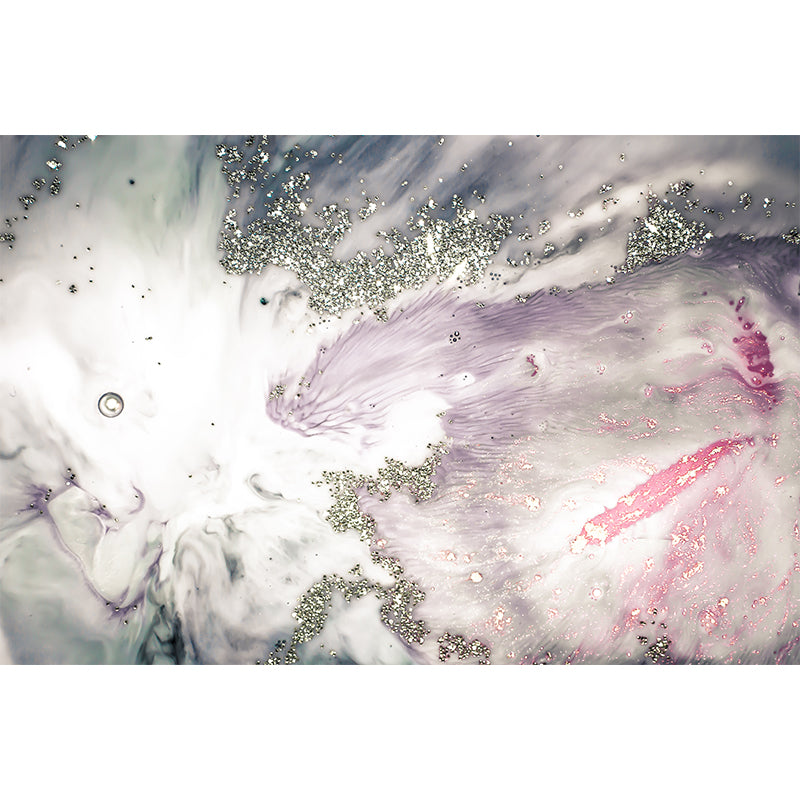 Modernist Abstract Wallpaper Mural Purple Living Room Wall Decor, Made to Measure