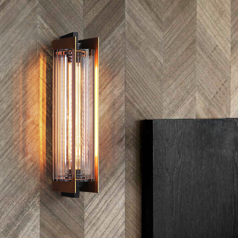 Colonne Colonne Mur Murale Écran Colonialiste Verre transparente Clean à 1 Head Pax mural en or avec cadre rectangulaire