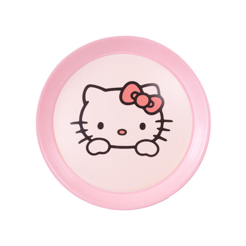 Round Nursery Flush Mount Light Metal LED Kids Flushmount Lighting in Pink with Cat Pattern, 16.5"/20.5" Wide