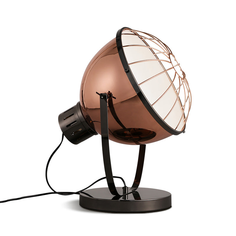 Rose Gold Bowl Night lampe Factory Fer 1-Bulb Bedroom Trilly Lighting avec garde-fil