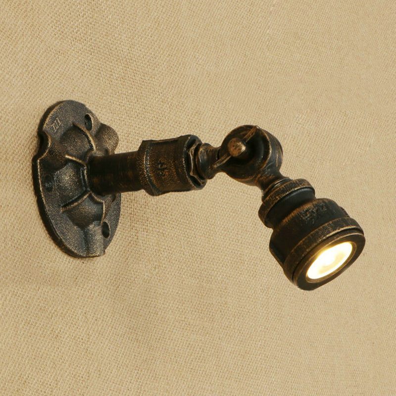 1 hoofdwaterpijp wandlicht SCONCE Vintage industriële bronzen metalen wandlamp voor gang