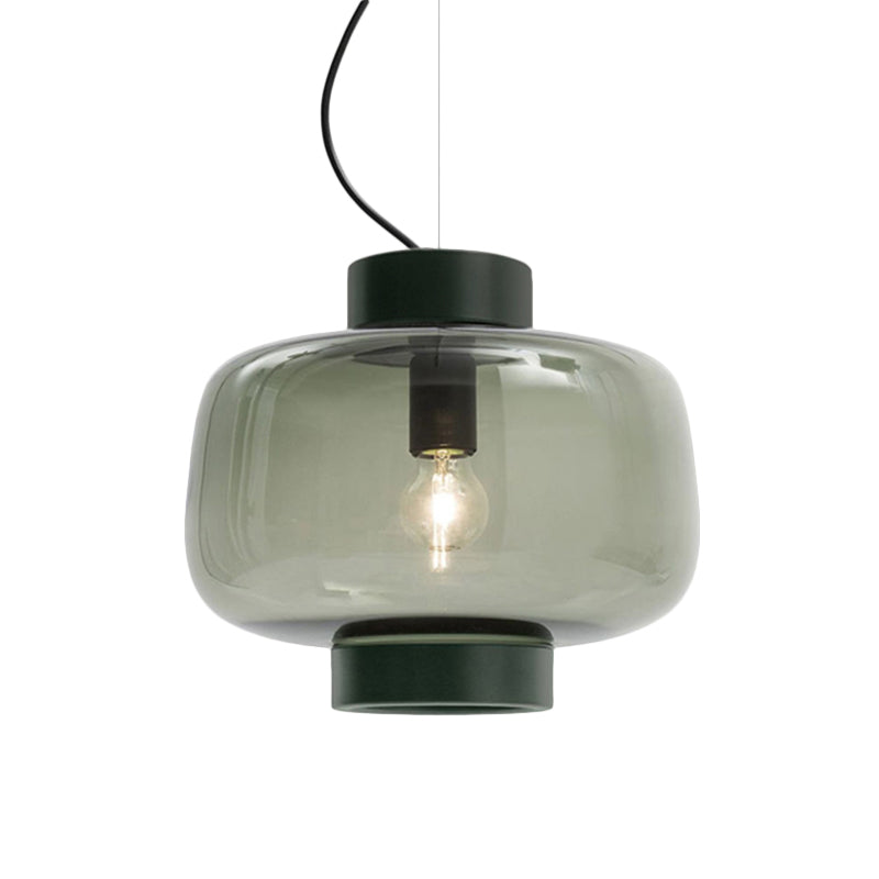 1 tête Bistro Pendante Light Vintage Black suspendu lampe à lampe à tambour à tambour