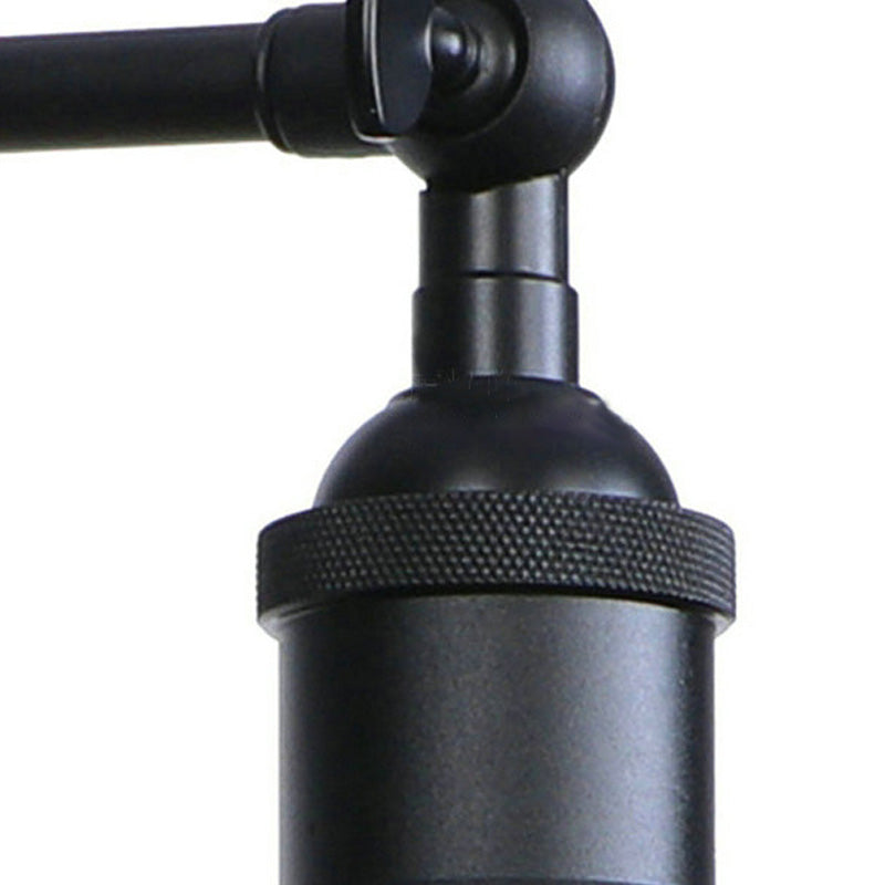 Schwarz/Messing Finish Flared Leuchtenleuchte Industrial Metall 1 Glühbirne Schlafzimmer Wandleuchte, 7 "/8,5" Breite