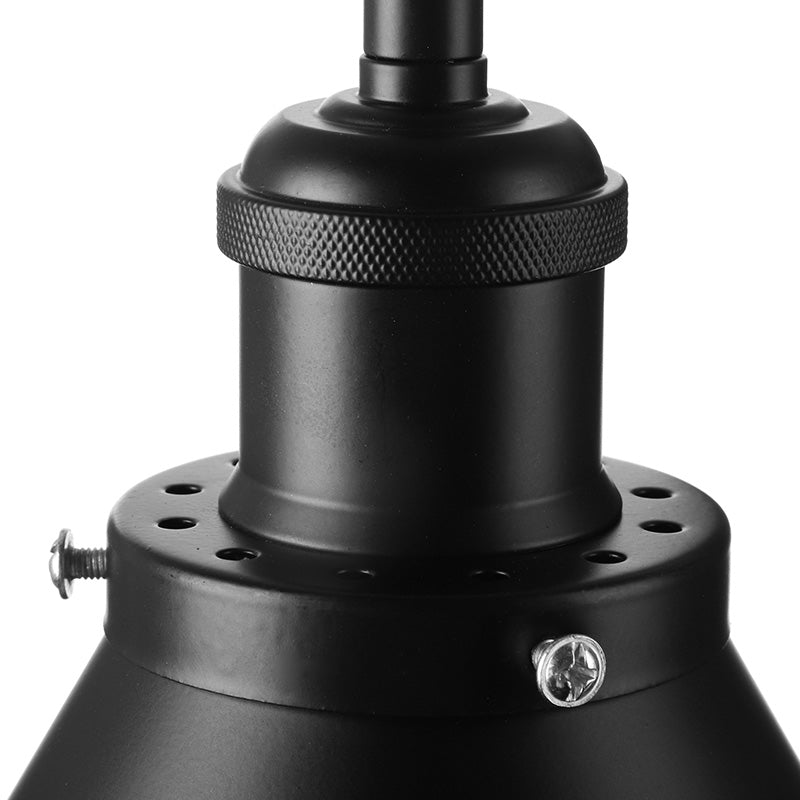 Gouslandeck Metallic Wall Sconce met kegelschaduw vintage 1 lichte gang wandmontage in zwart