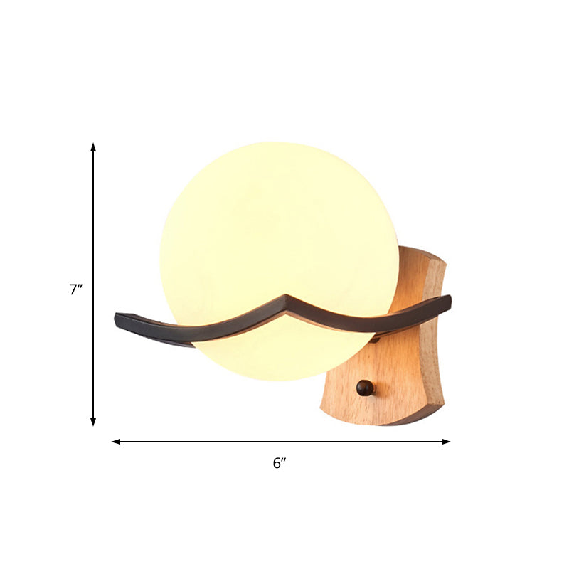 Aplicación de pared global de vidrio de ópalo de la pared nórdica de la sala de estar de la sala de estar de la sala de estar en la madera