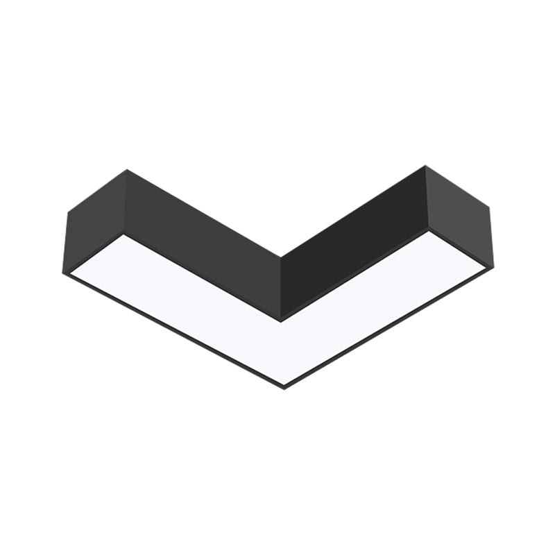 Arrow Metal Flush Mount Modern 10"/14" Wide Led White/Black Flush Ceiling Light for Office with Opaline Diffuser