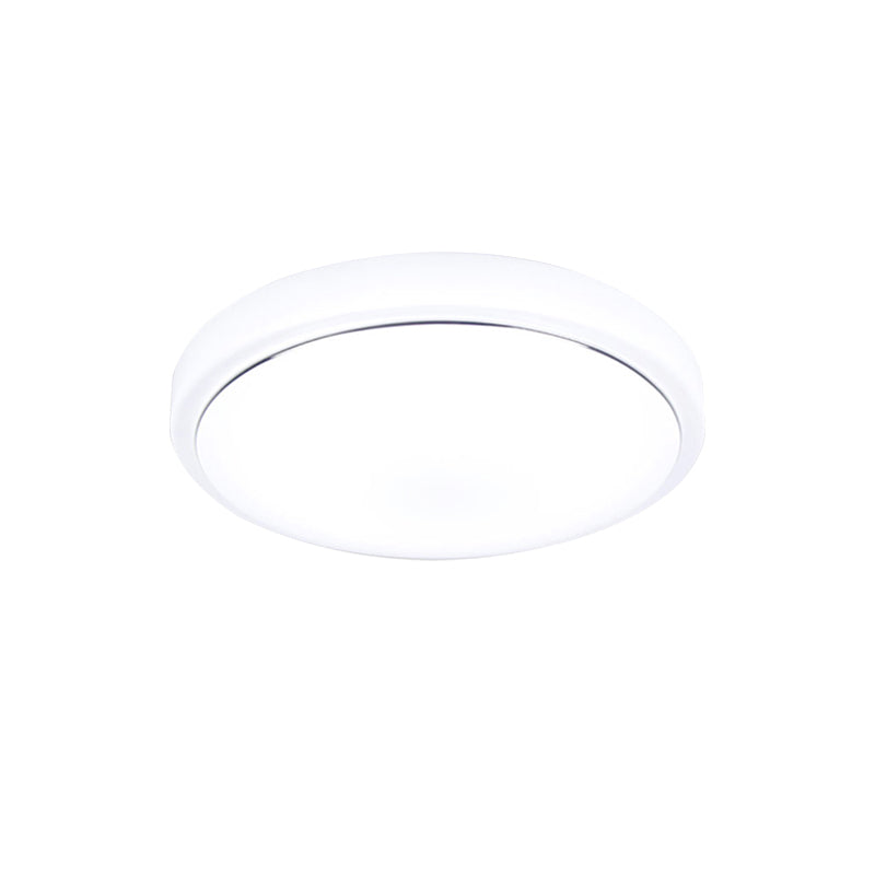 Goud/Zilver Drum Plafondinbouw Eenvoudige Metalen LED Inbouwlamp met Acryl Schaduw voor Gang in Warm/Wit, 7,5"/9"/12" Dia