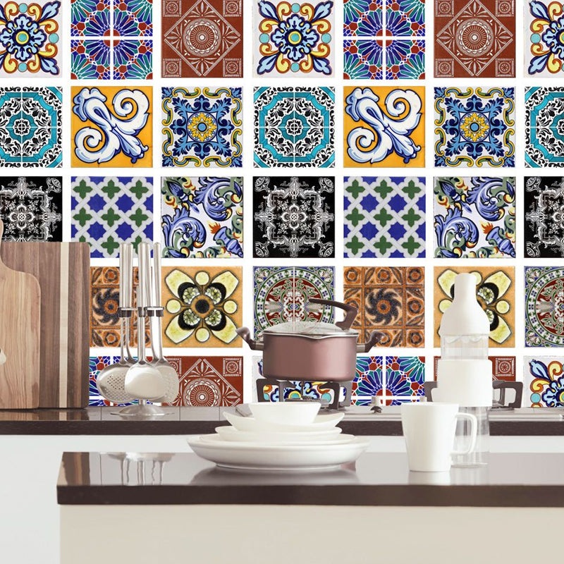 Self-Adhesive Tiles Wallpaper Panels Bohemian PVC Wall Covering for Accent Wall, 8.6-sq ft