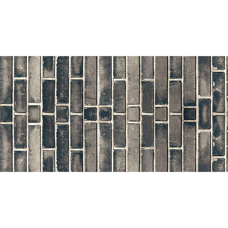 PVC Grey Wallpaper Roll Rural Brick Effect Wall Covering, 12.9-sq ft, Peel and Stick