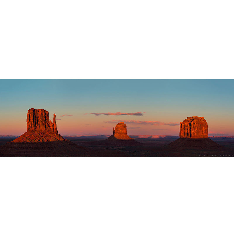 Photography Mountain Valley Mural for Accent Wall, Red-Blue, Personalized Size Available