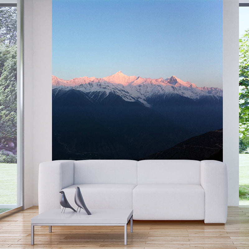 Early Morning Sunshine Mountain Mural Modern Stain-Proof Indoor Wall Art, Made to Measure