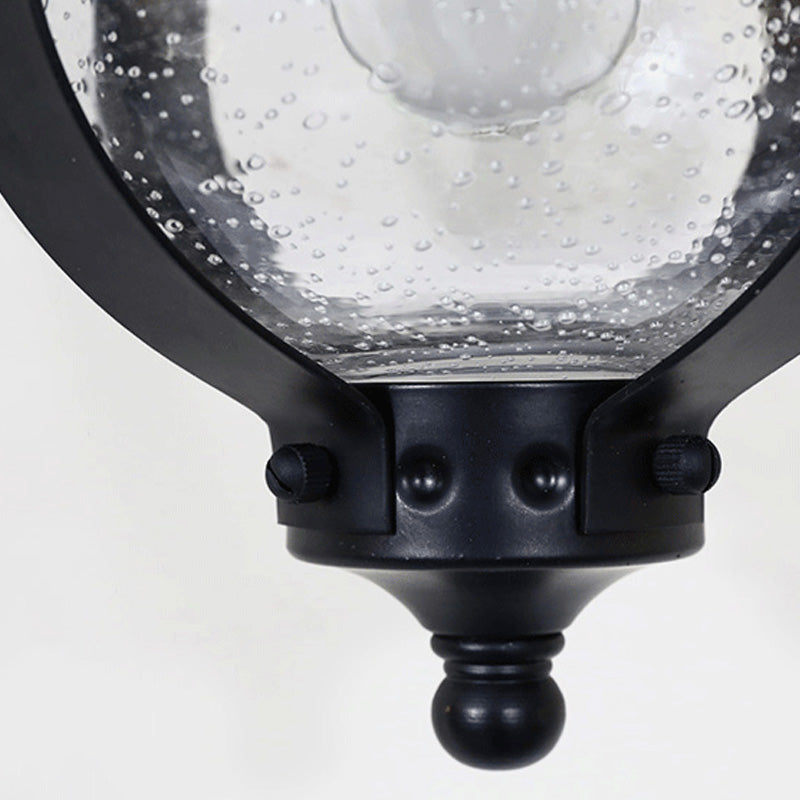 Globe ausgesätselte Glaswandmontaglampe Industrie einlampe Schlafzimmerleuchte mit gekrümmten Arm