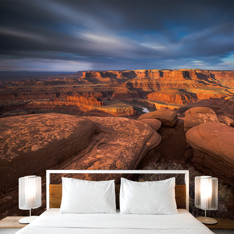 Orange Landscape Wallpaper Mural Dead Horse Point State Park Scenic Modern Waterproof Wall Decor