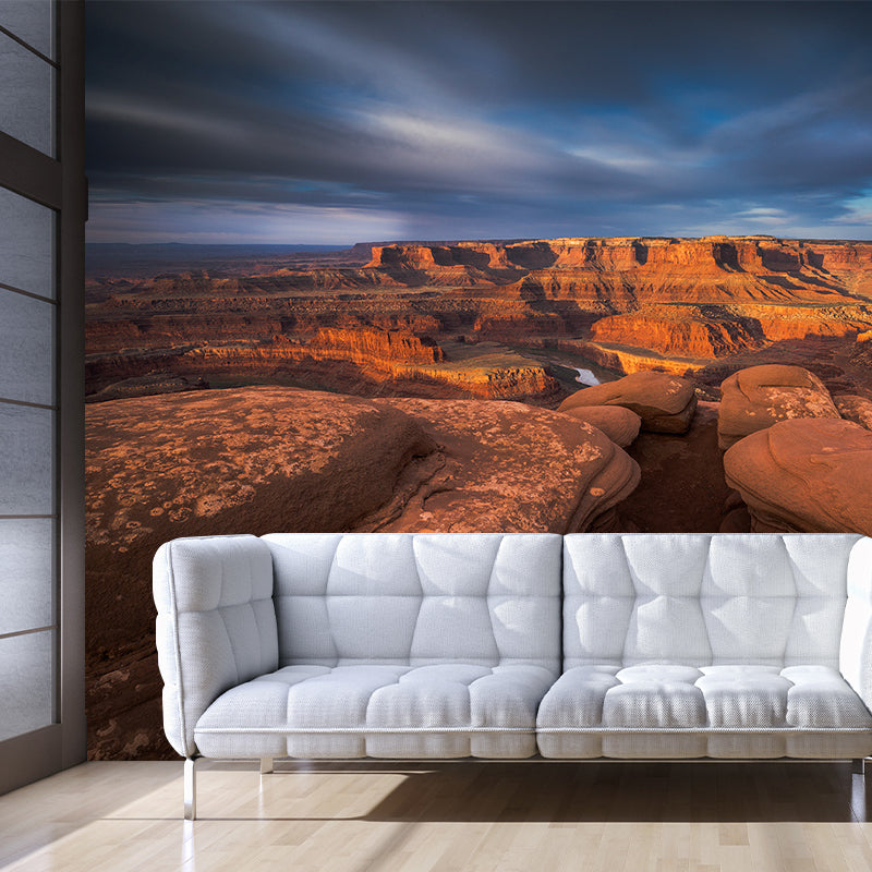 Orange Landscape Wallpaper Mural Dead Horse Point State Park Scenic Modern Waterproof Wall Decor